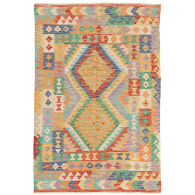 Geometric Wool Hand Woven 119cm X 178cm Area Rug