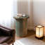 Table d'appoint de patio ronde en ciment