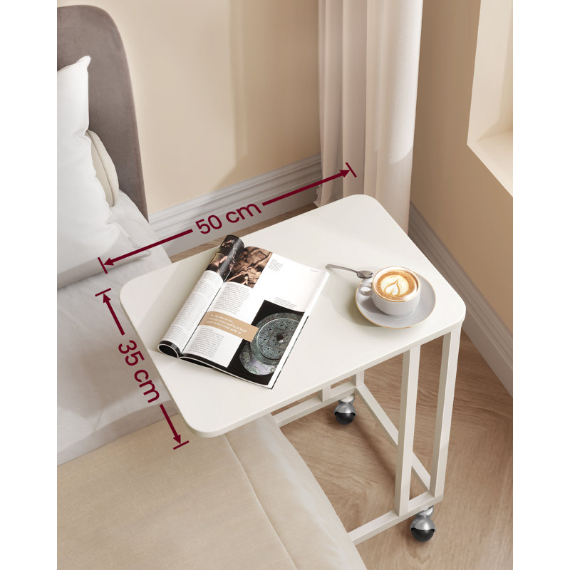 Adamo C Table End Table, Cream White