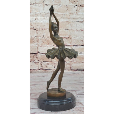 Hot Cast Bronze Prima Ballerina Dancer Girl Bronze Sculpture Figure By Milo