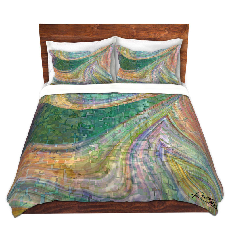 Polyester Abstract Duvet Cover, 1 Queen Duvet Cover + 2 Standard Shams