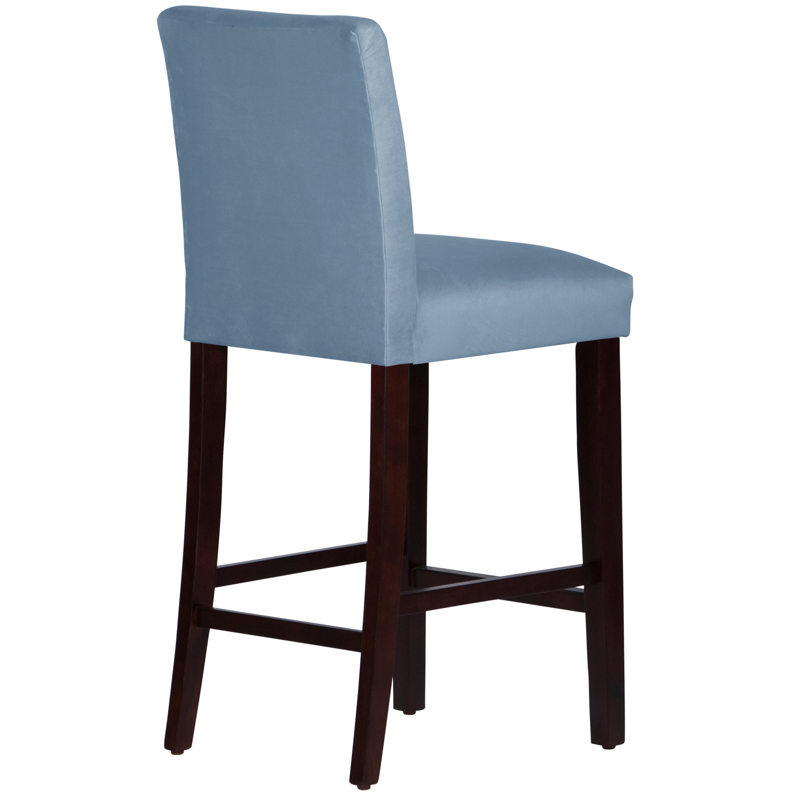 Sylva Bar and Counter Stool, Counter Stool (26” Seat Height), Espresso, Vine Stripe Dusty Blue