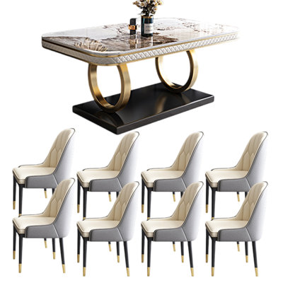 Italian style luxury rectangular dining table sets