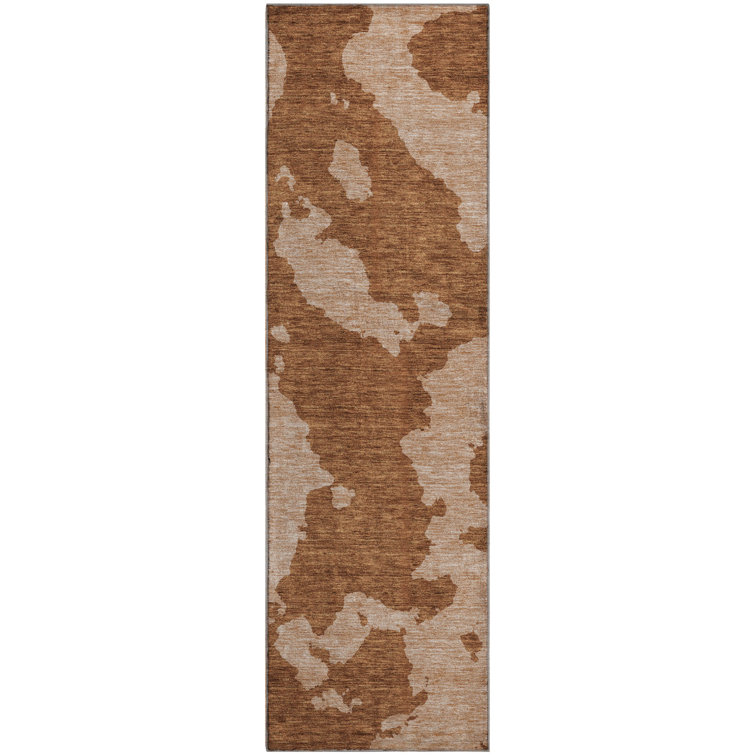 Premium Machine Washable Prisco Terracotta Rug