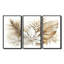 «Reflection Tropical Gray Leaves II - Plants», ensemble d'art mural-107200382-107200385