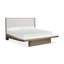 Lit plateforme capitonné King, 2 tables de chevet, commode avec miroir portrait et commode à tiroirs-1825812410-1825812412