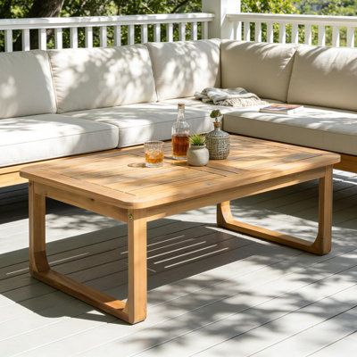 Table basse d'extérieur en bois d'acacia Azurel