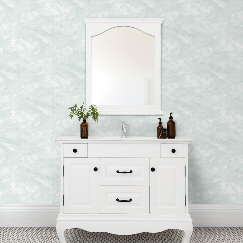 10.058m x 52.07cm Semi-Gloss Wallpaper Roll, Light Blue