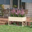 Lit de jardin surélevé Outsunny avec structure en acier galvanisé, tablette de rangement et doublure de lit, jardinière surélevée avec pieds pour légumes, fleurs, herbes, crème
