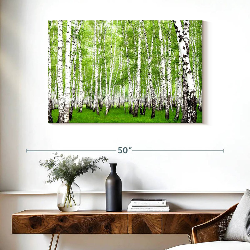 Harnek Green Birch Trees, 26" H x 39" W