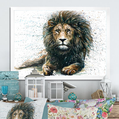 Lion animaux prédateurs - reproduction de cadre photo sur toile
