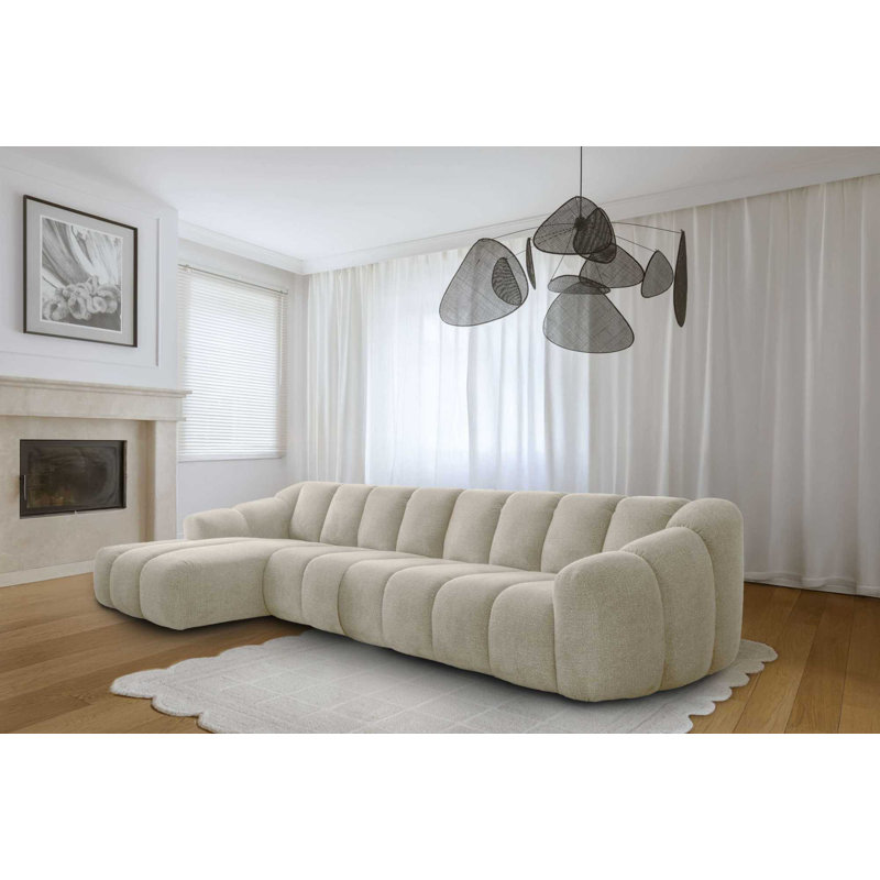 Shell Corner Sofa , Beige, 6, Left Hand Facing