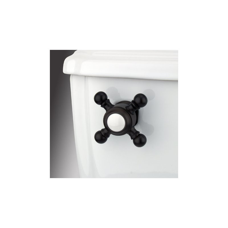 Decorative Buckingham Cross Handle Tank Lever Arm, Oil Rubbed Bronze