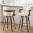 26" Upholstered Swivel Counter & Bar Stool with Armrest-302295352-332863166