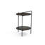  Table de bout ronde industrielle en fer 22 po avec tablette Industrial