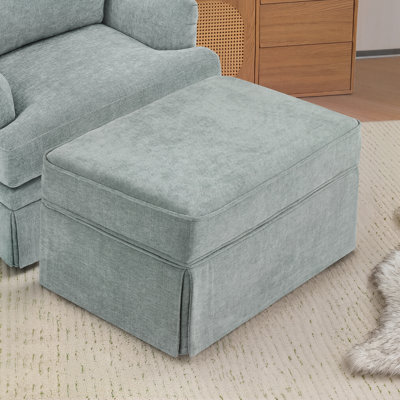 30.3'' W Skirted Upholstered Storage Ottoman