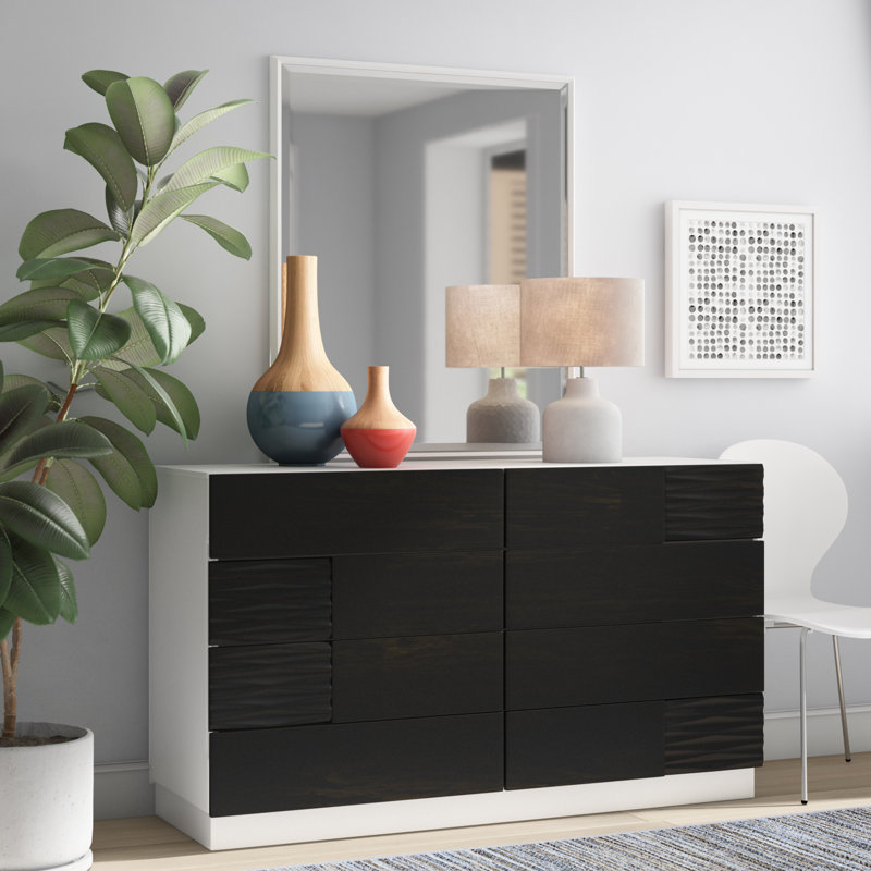 Commode double 8 tiroirs avec miroir Chassidi