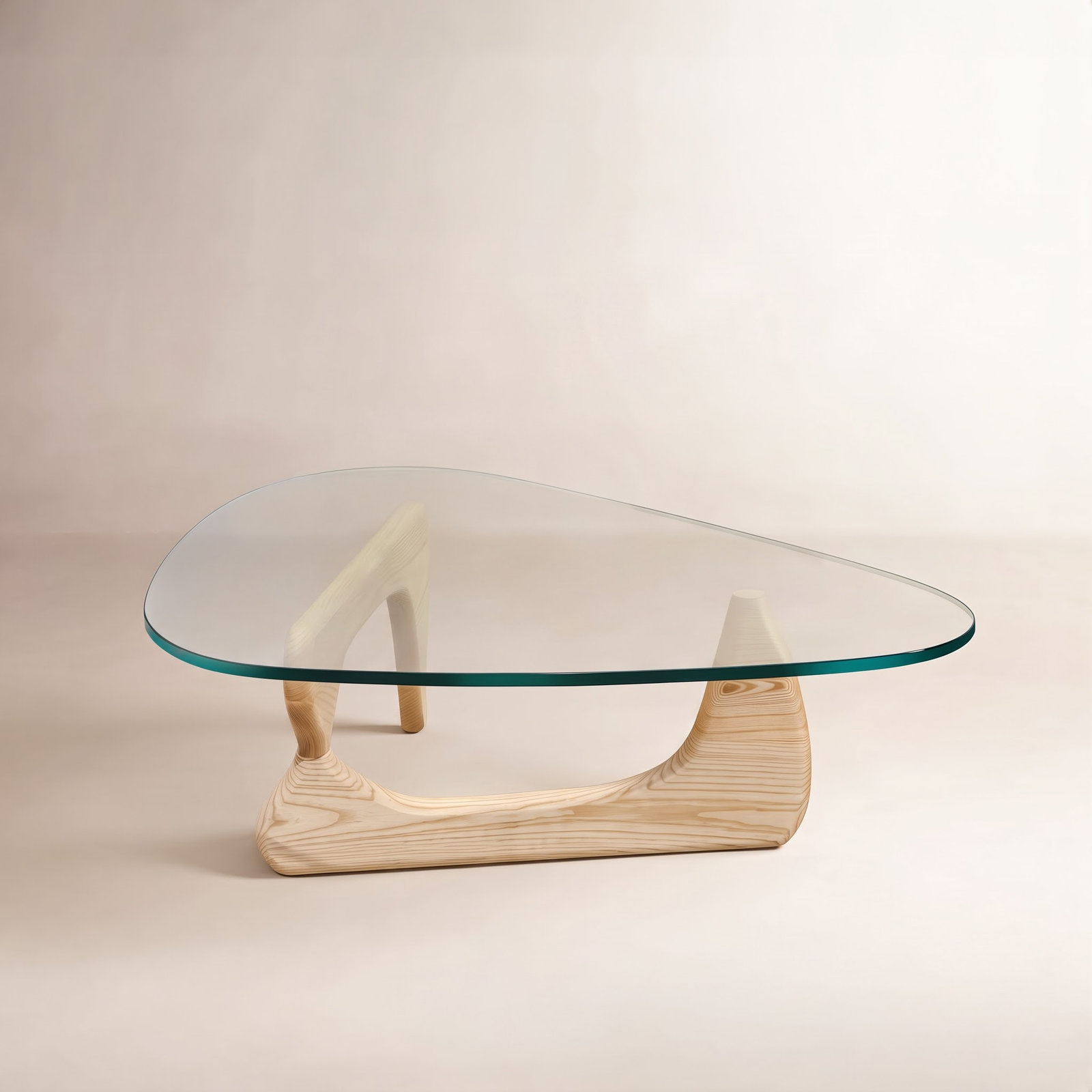 Kiruthika 51" Glass Coffee Table, Natural