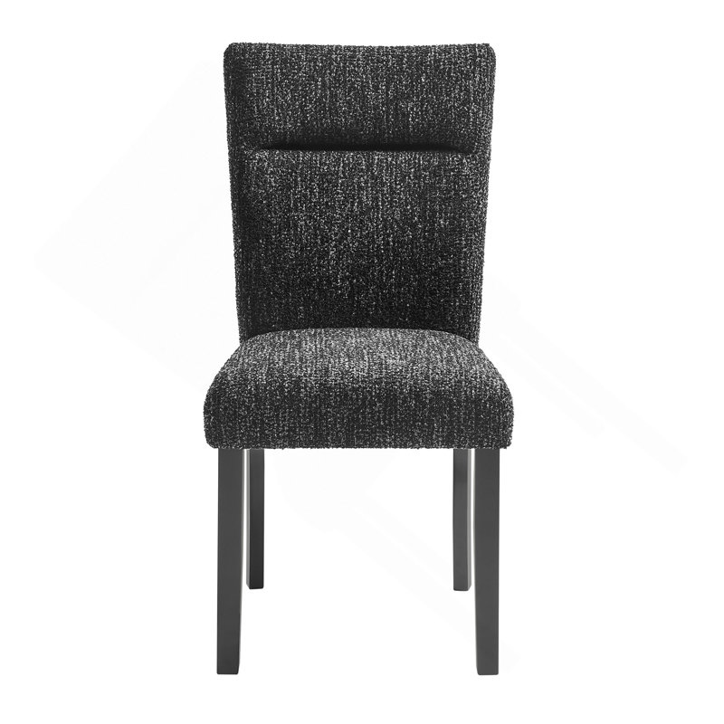 Chaise de salle à manger 2PK, Noir, Noir