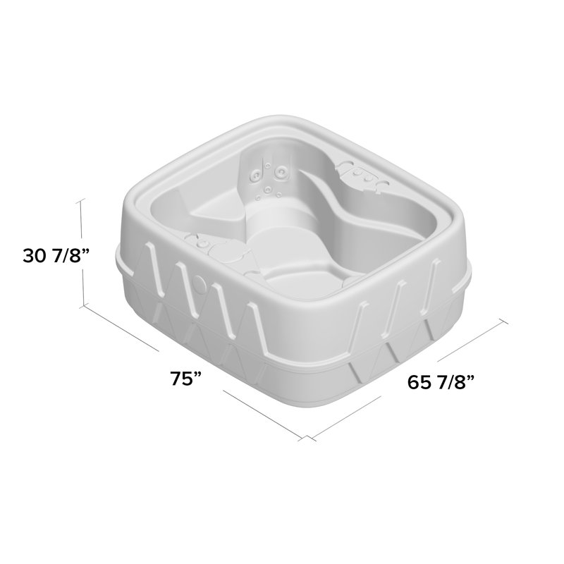 AquaRest Discover AR400 Standard 4-Person 20-Jet Plug & Play Hot Tub with LED Waterfall and Friction Heating, Graystone