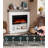 39“ Electric Fireplace with Mantel and Storage, 12 Color Flame, Flame-Only and Heater Modes, 1500W-1780421802-1807604429