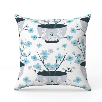 Coussin Pots Cherry Blossoms
