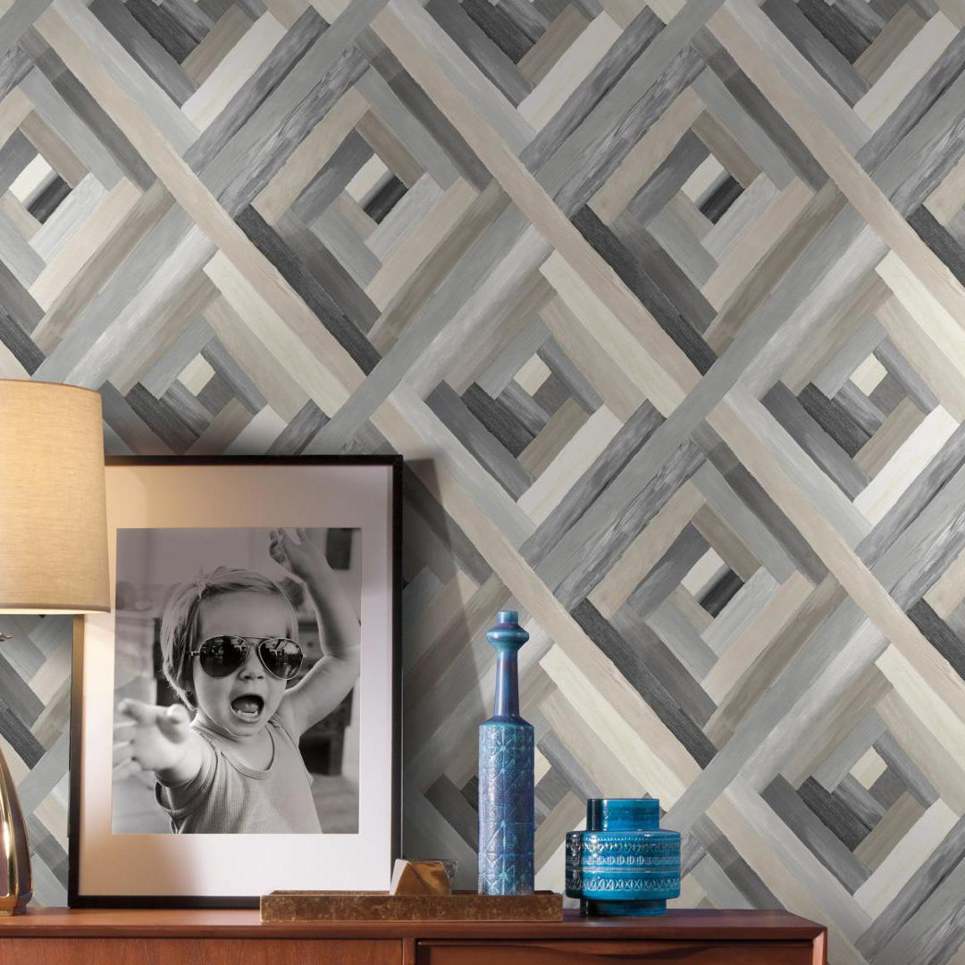 Wynwood Geometric 33' L x 20.5" W Wallpaper Roll York Wallcoverings 