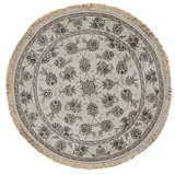 High-Quality Hand-Knotted Ivory Area Rug