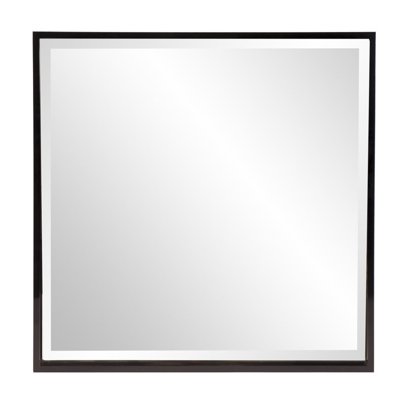 Ea Solid Wood Square Mirror, Black