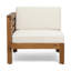 Chaise de terrasse en bois beige avec coussins d'eau