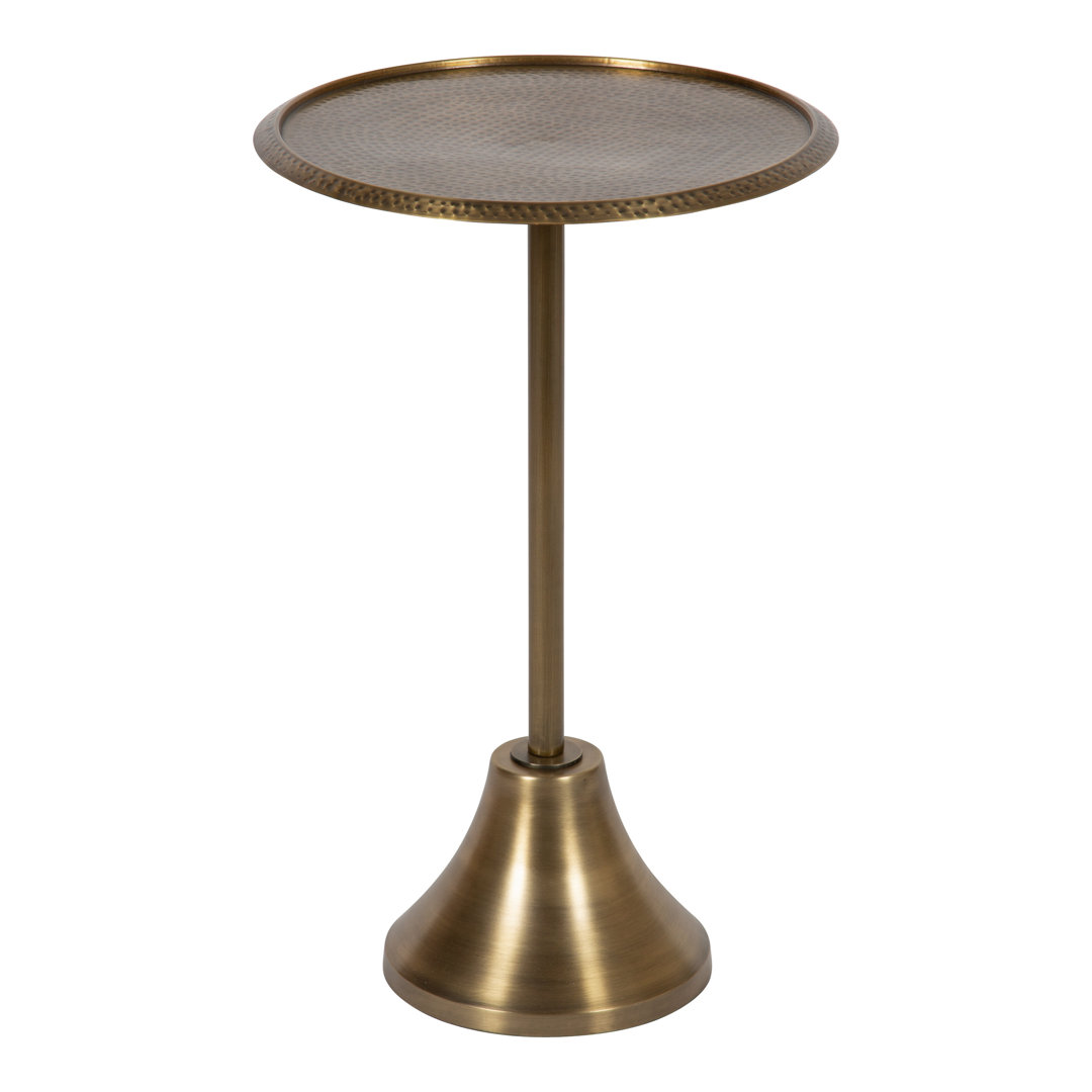 Alex-May Iron Pedestal End Table Dakota Fields 