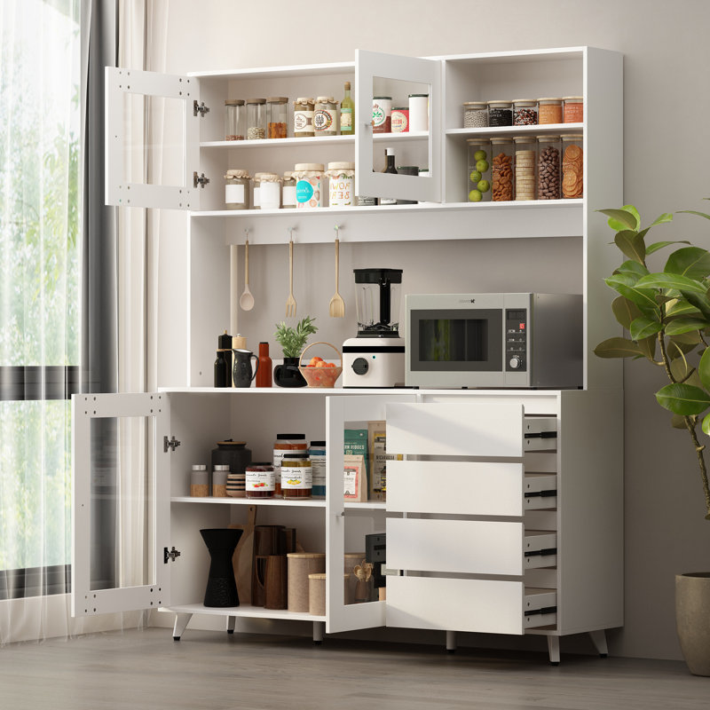 Buffet 63 tiroirs de 63 po de largeur, Blanc
