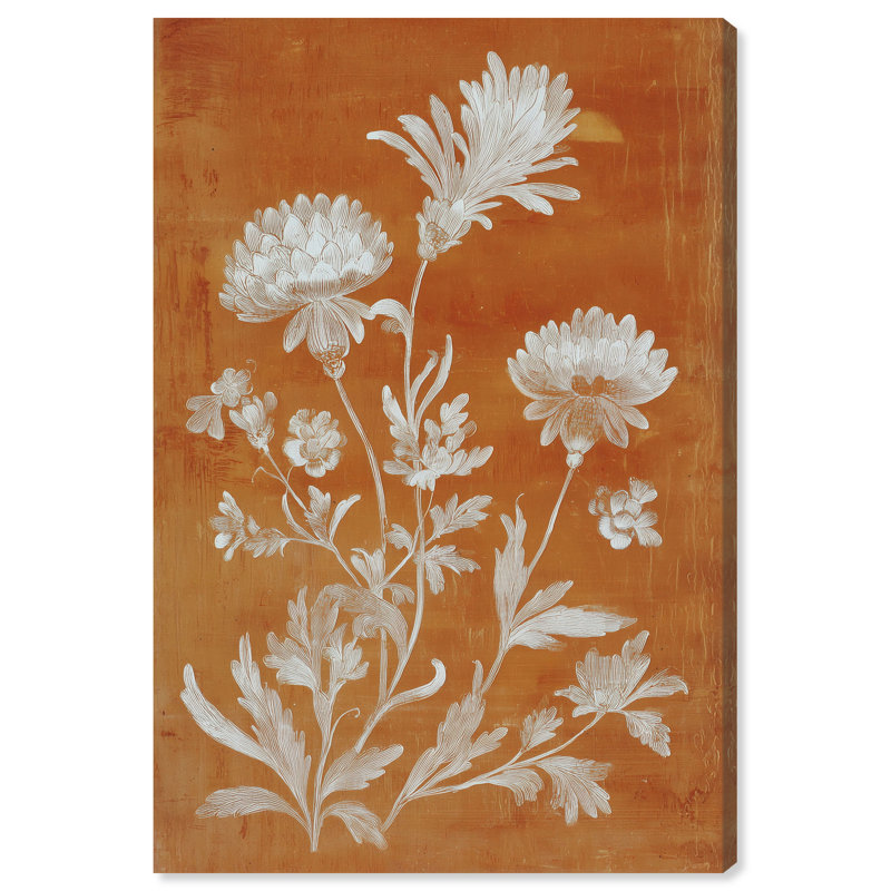 «Chrysanthemum I Print Boho Wall Art» par Art Remedy,, H 36 po x l 24 po, Imprimé acrylique ultrabrillant