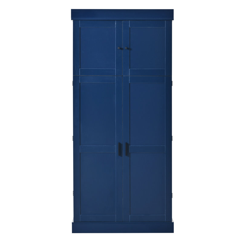 Garde-manger comprenant 2 armoires avec tablettes réglables, Blue