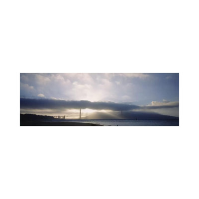 Silhouette Of A Bridge, Golden Gate Bridge, San Francisco, California, USA by Panoramic Images - Wrapped Canvas Panoramic Print