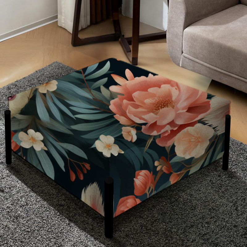 Rose Koala Patterns Upholstered Ottoman