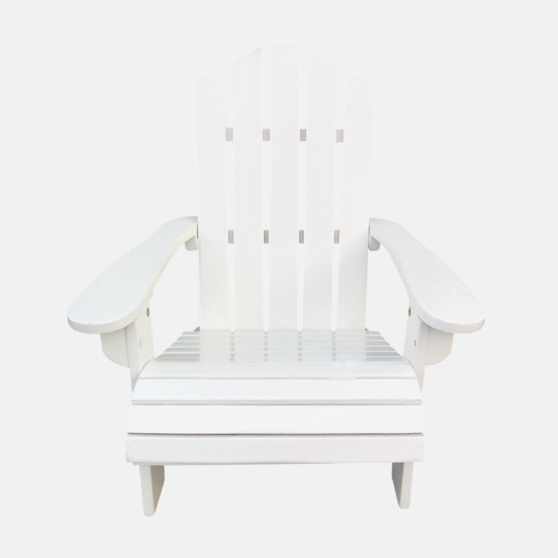 Crossan Solid Wood Children's Adirondack Chair, White
