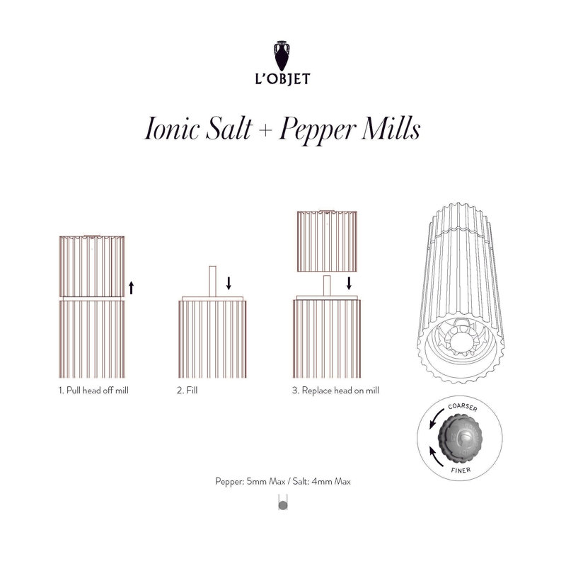 Ionic Wood S&P Mills - Light Oak, Gold/Smoked Oak