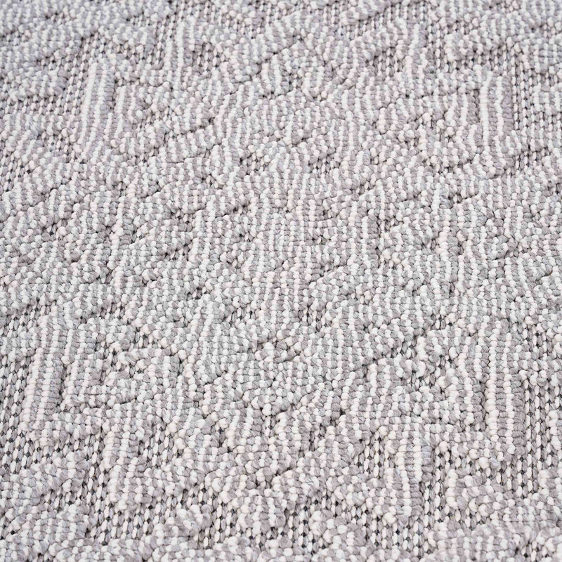 Collection Medallion Indoor/Outdoor Area Rug, Runner 2'2" x 8', White