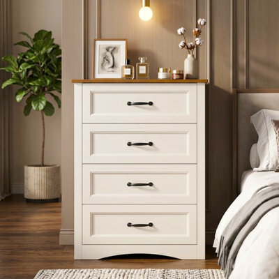 Ergica 4 or 5-Drawer Wooden Dresser