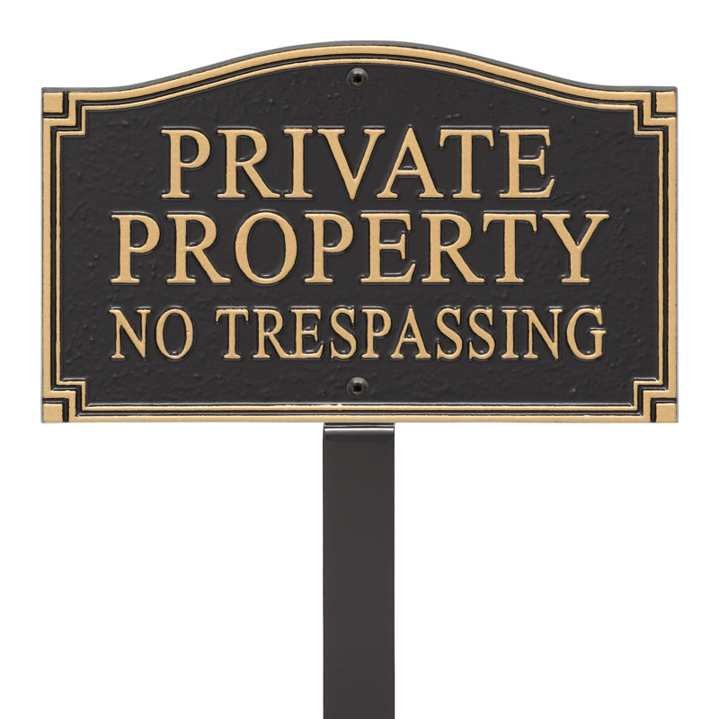 Private Property No Trespassing Garden Sign