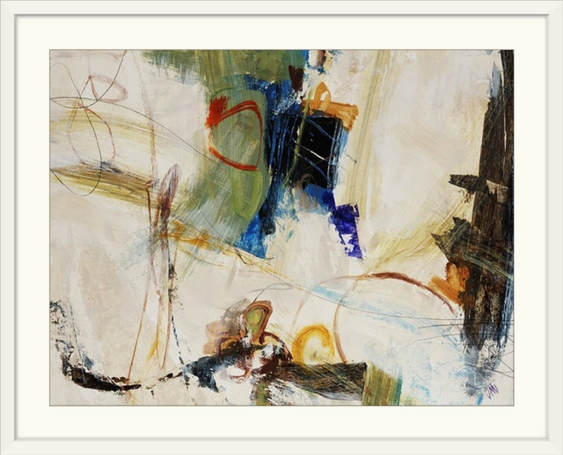 'Swizzle II by Jodi Maas Painting Print, Encadré Blanc, 20" H x 24" lx 1" p