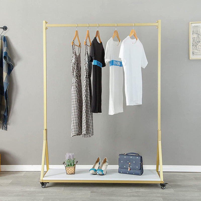 Trudel 120cm Rolling Clothing Rack