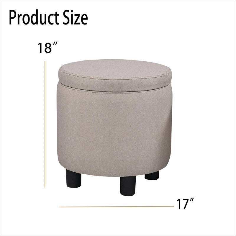 Repose-pieds rond de 17 po Hirai, Fibre de carbone grise
