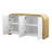 Genae 4-Door Curved Design Wavy Door Panel Cabinet with Adjustable Shelves, for Living Room and Entrance-1007455382-1007455383