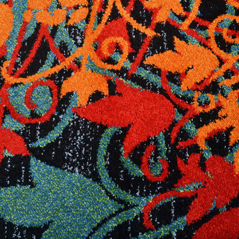 Machine Made Heatset Polyproplyene Area Rugs - Rectangle, Multicolor, Floral Modern Design, Low Pile Machine Made Area Rugs for Living Room, Bed Room