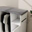 Chariot à repasser polyvalent avec planche, idéal pour la salle de lavage, E1 blanc, armoire à tablettes réglables peu encombrante et plusieurs pièces