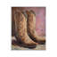 Plaque murale de bottes de cowboy brun patiné, design par Petal Prints Design