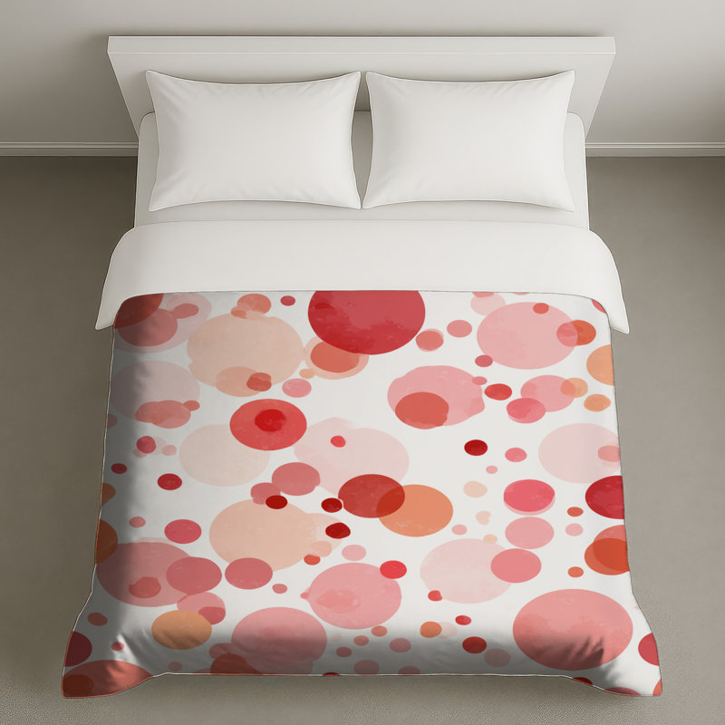 Housse de couette abstraite Circles Bedding, Lit simple