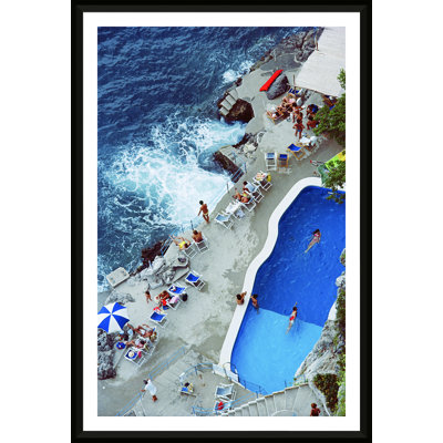'Pool on Amalfi Coast' by Slim Aarons - Picture Frame Photograph on Paper